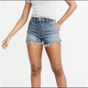 Abercrombie and Fitch Women's Annie High Rise‎ Shorts Blue Size 00
